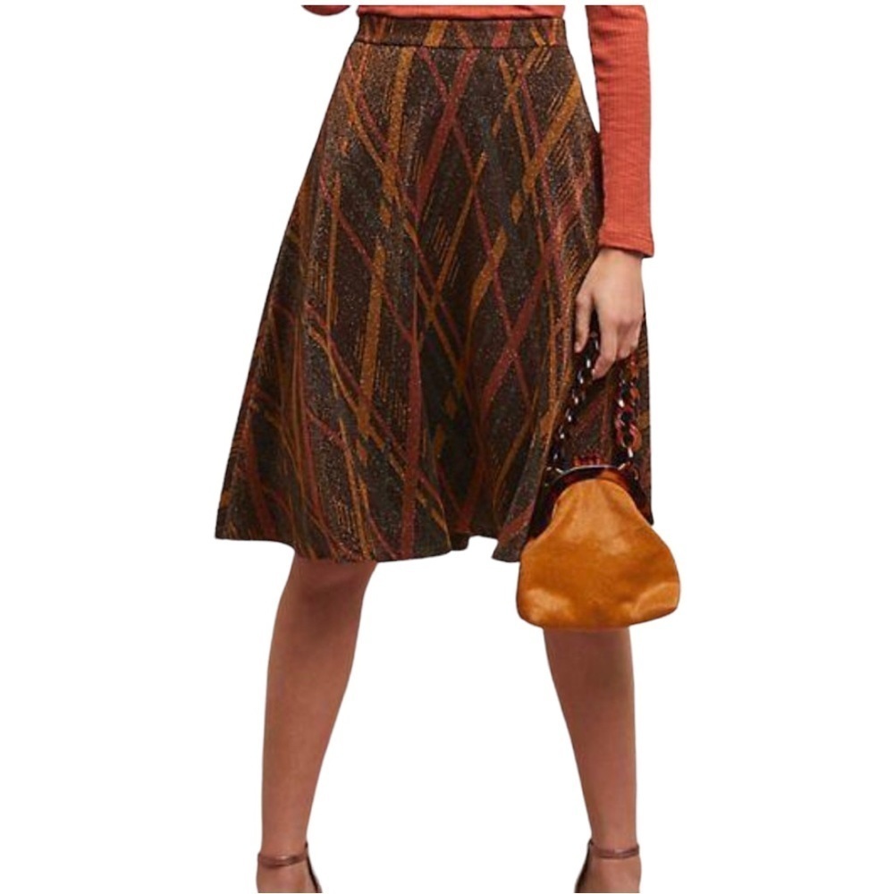 Ottad'Ame x Anthropologie Ziola metallic skirt
